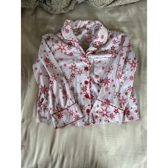 American Girl White Pajamas With Silver Red Snowflakes size 6 - Picture 5 of 5